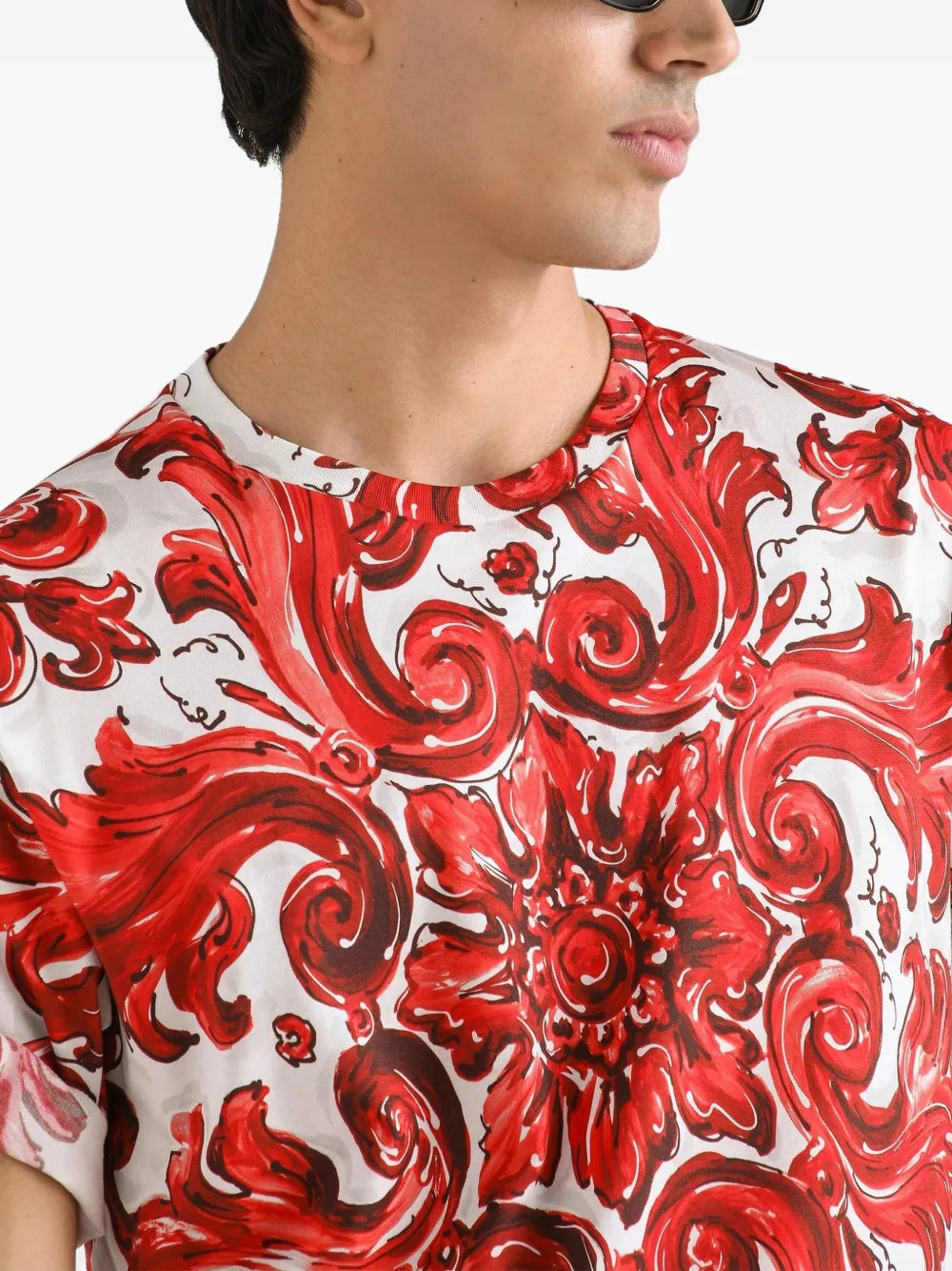 Majolica-print cotton t-shirt 