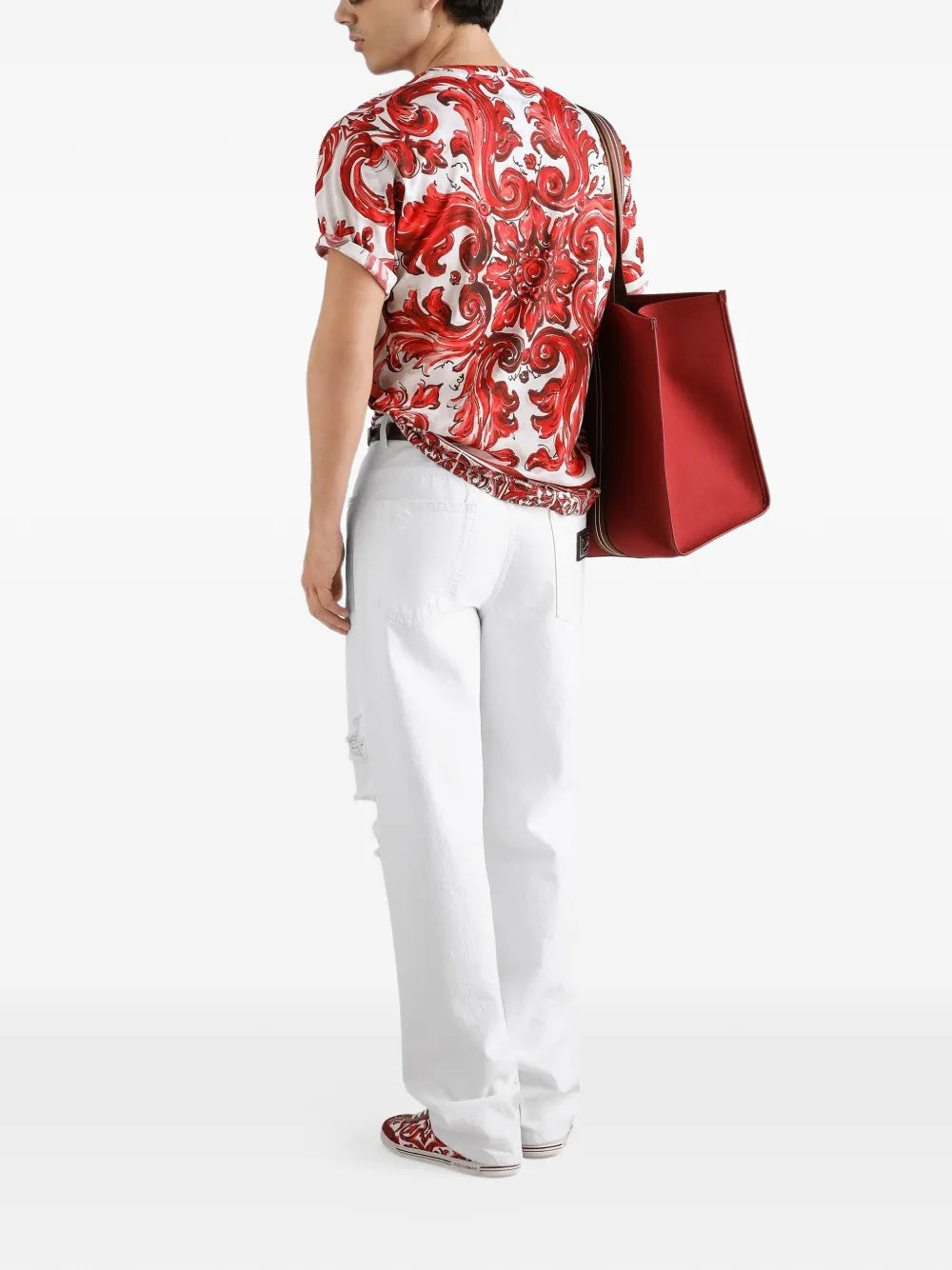 Majolica-print cotton t-shirt 