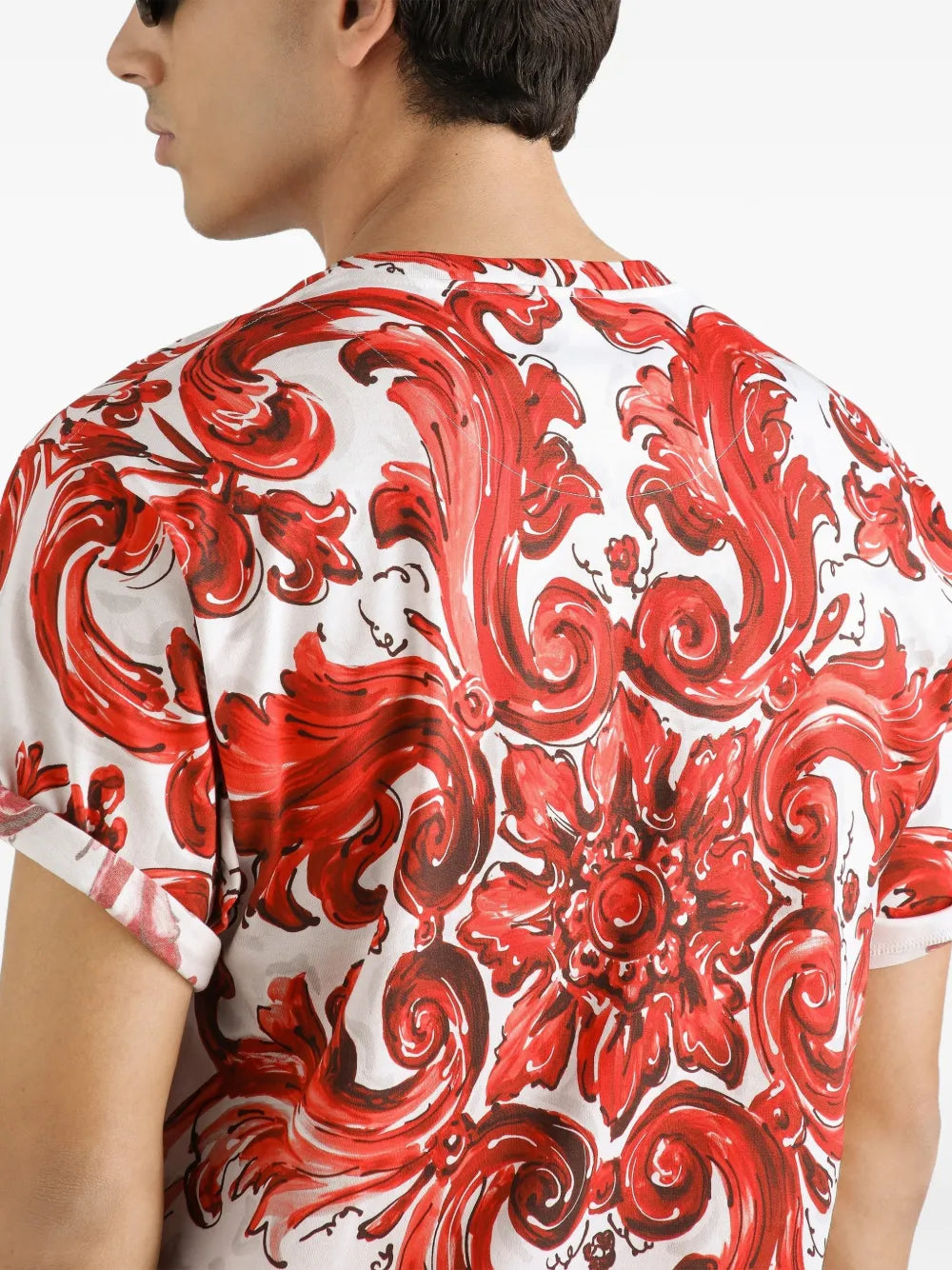 Majolica-print cotton t-shirt 