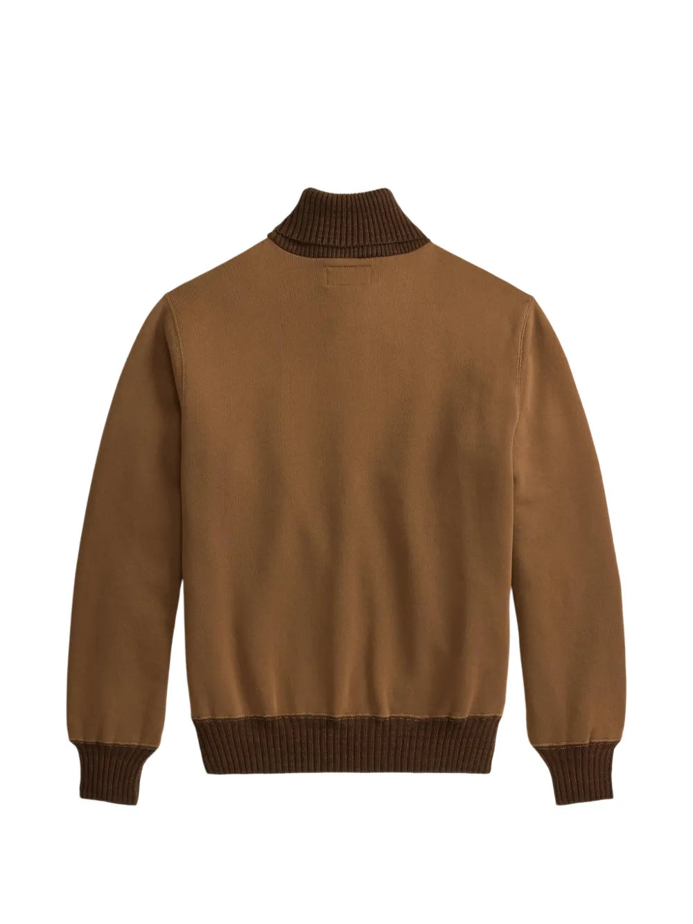 button ribbed-collar sweatshirt