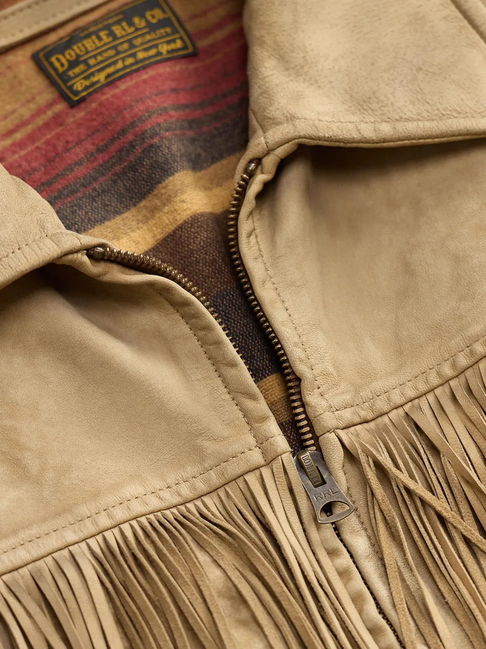 fringe-trimmed goat-suede jacket