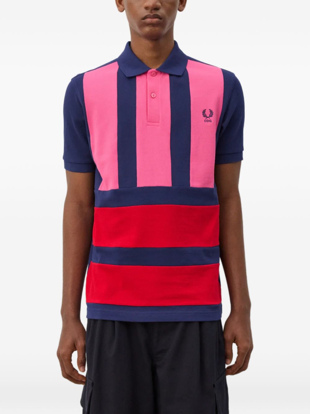 x Ferd Perry striped short-sleeve polo shirt
