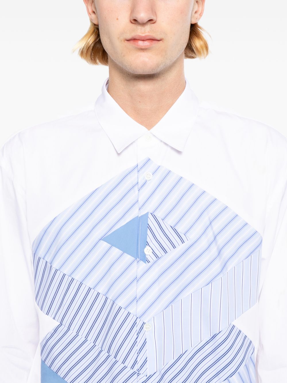 cotton striped graphic shirt