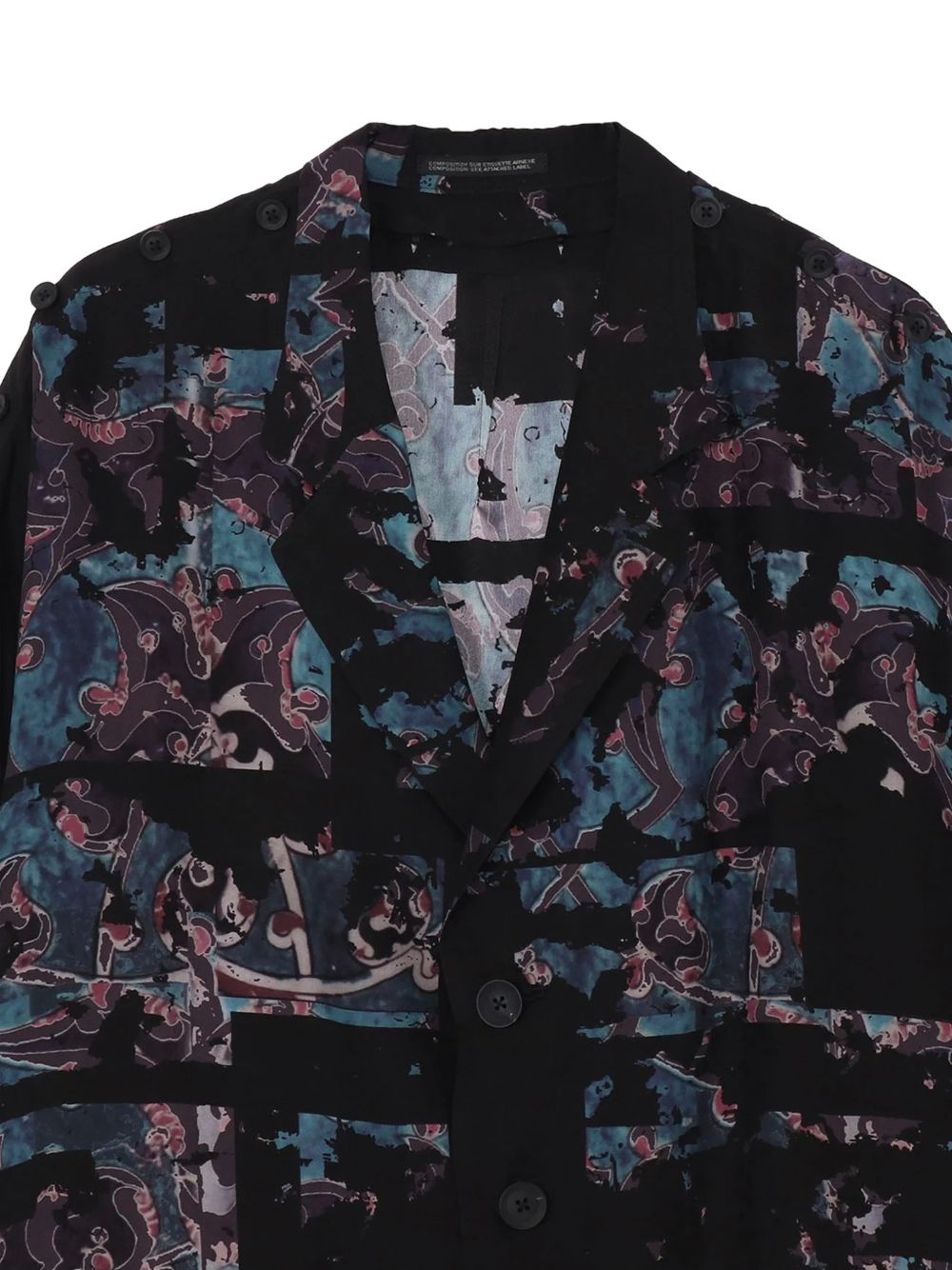 patterned silk jacket