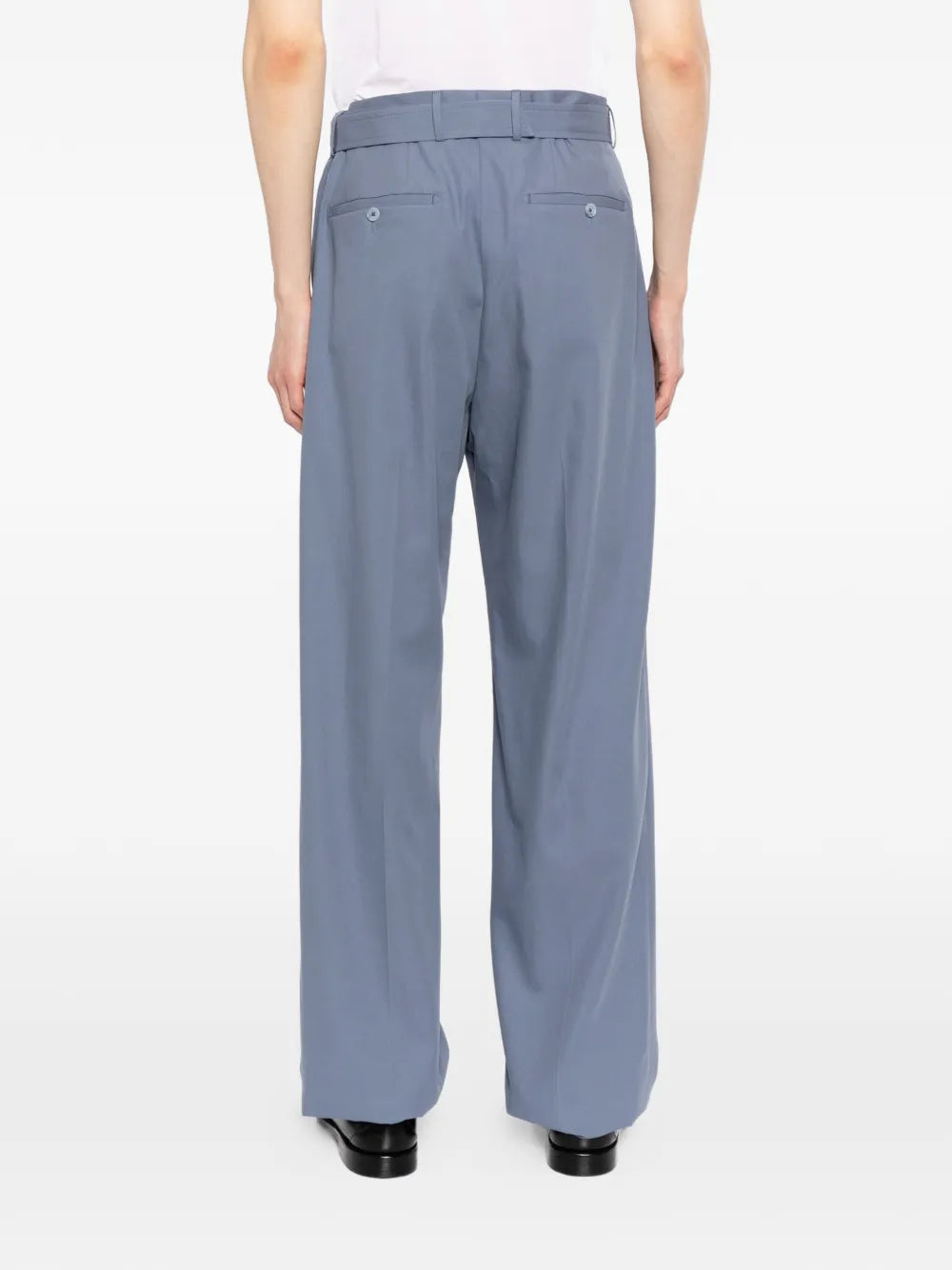 Belted Straight-Leg Trousers