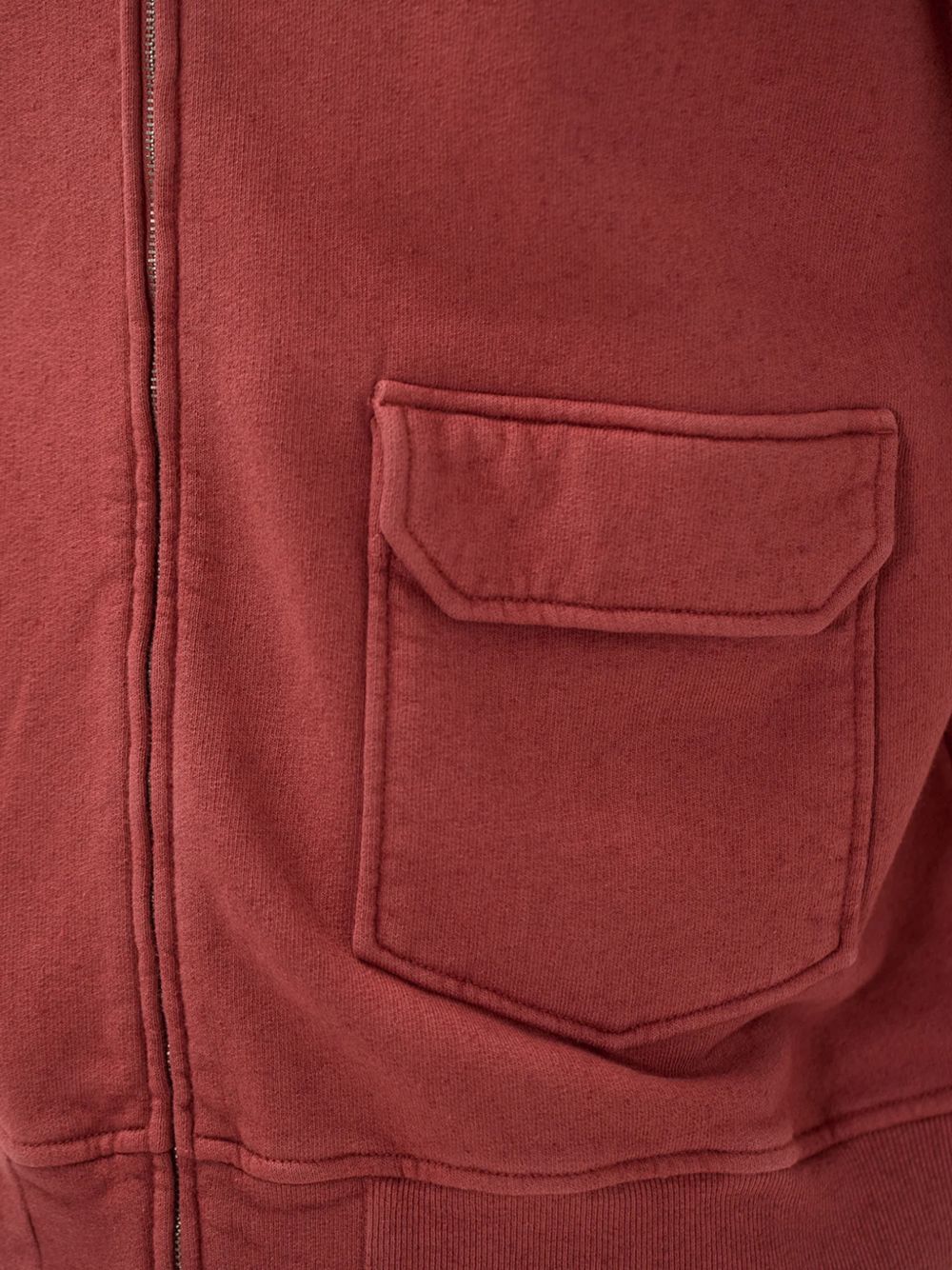 zip-collar sweatshirt