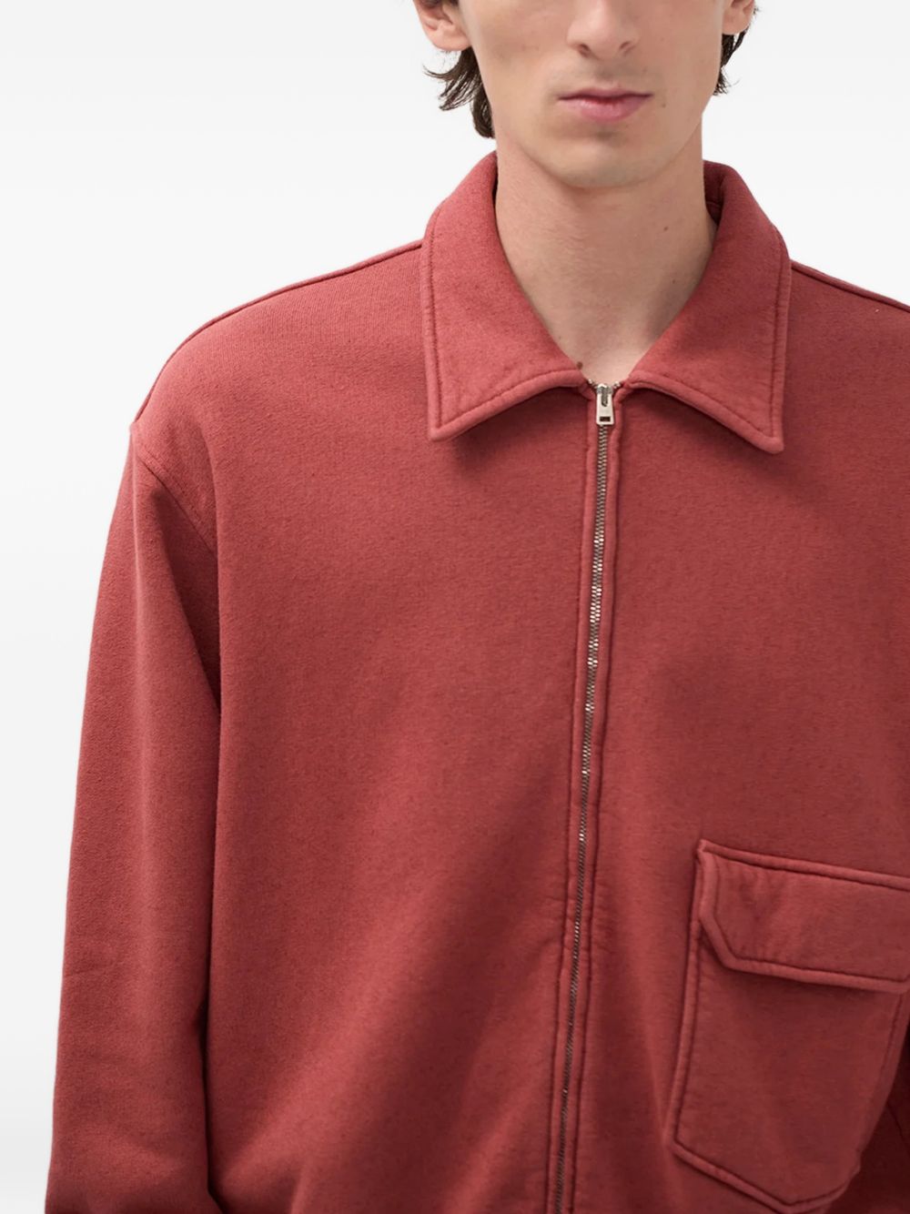 zip-collar sweatshirt