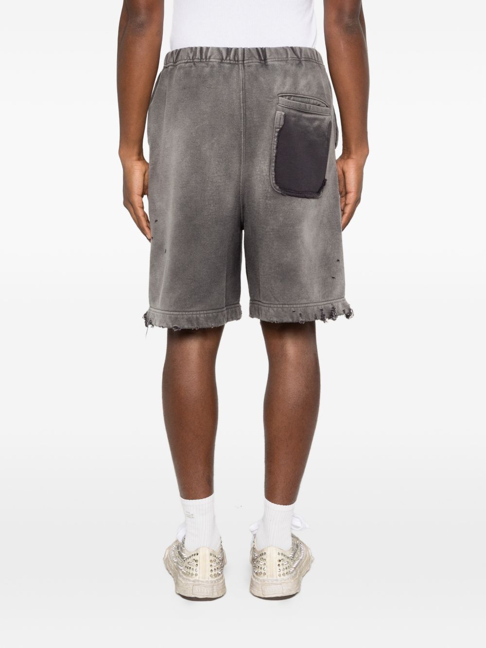 drawstring frayed shorts