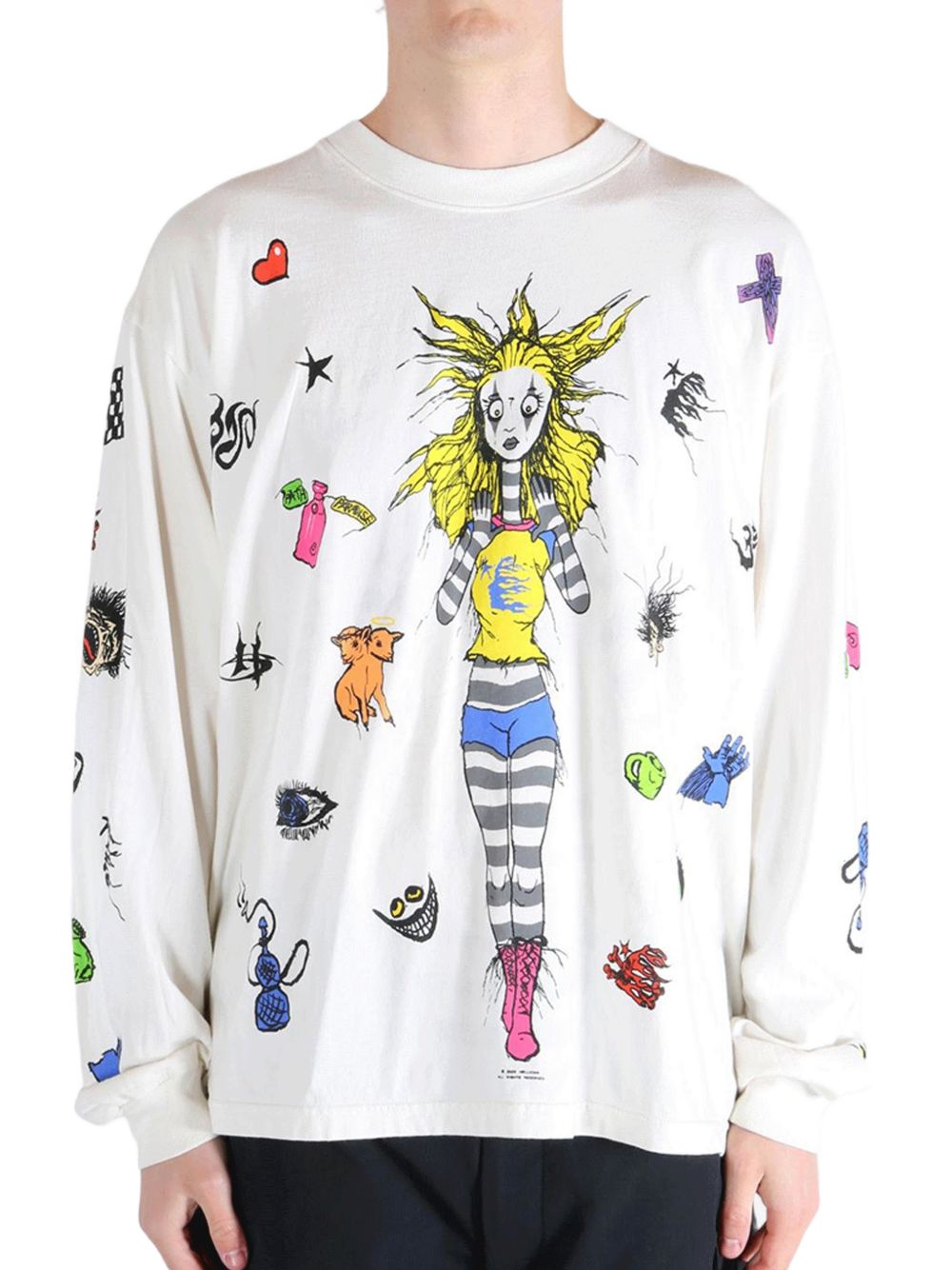 Down the Paradise Path graphic-print long-sleeve sweater