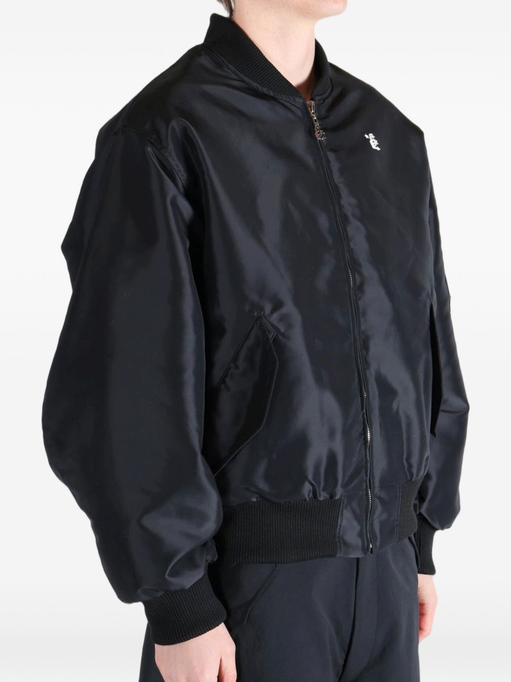 logo-patch zip-up jacket