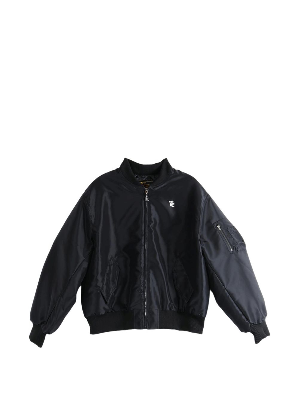 logo-patch zip-up jacket