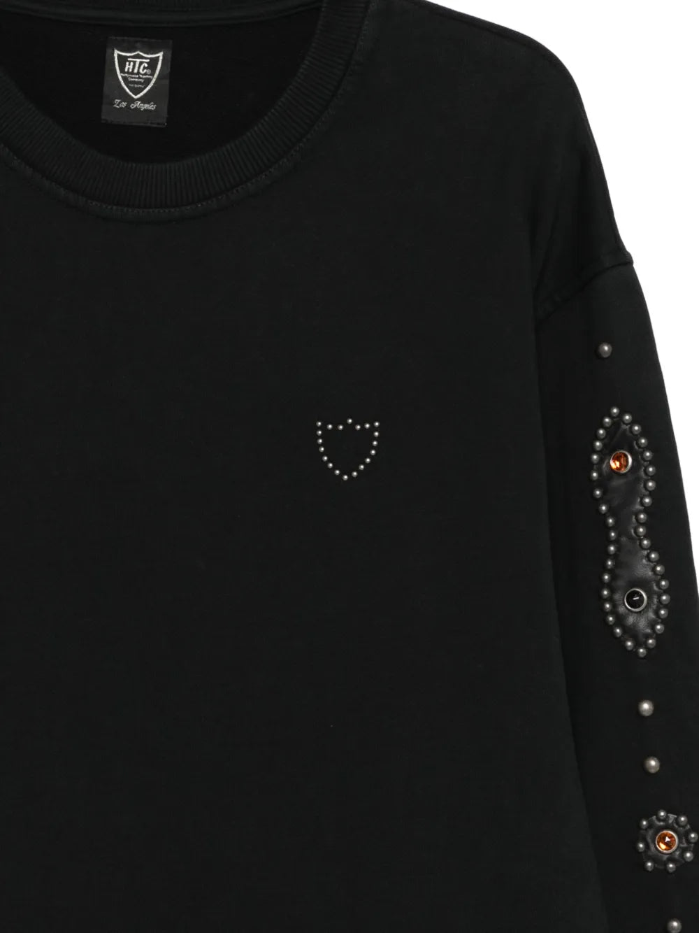 Moustache stud-embellished sweatshirt