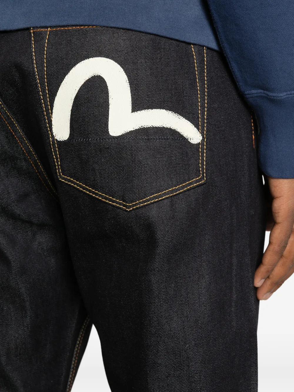 Seagull contrast-stitch jeans