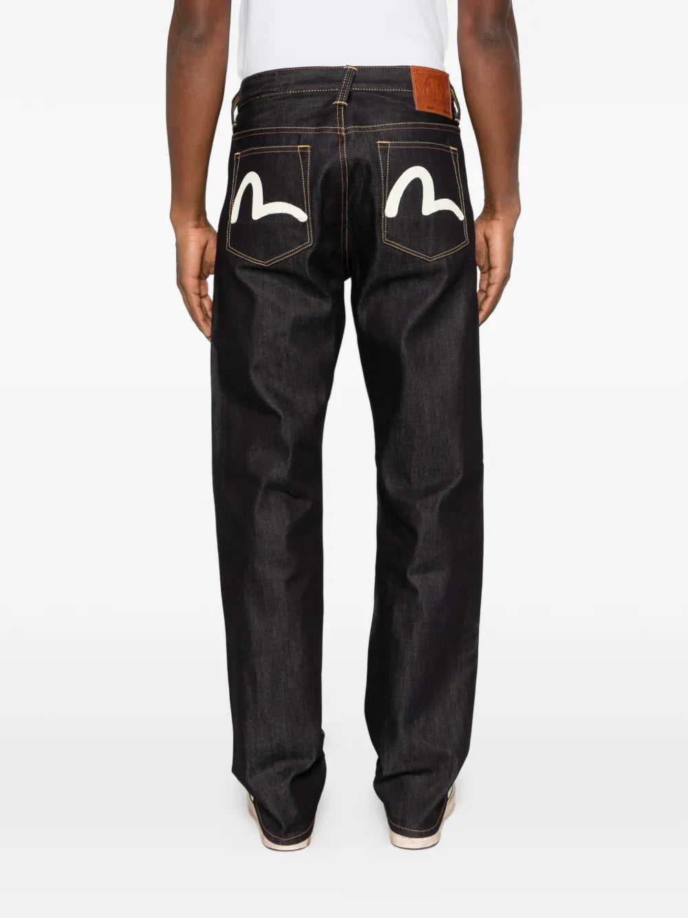 Seagull contrast-stitch jeans