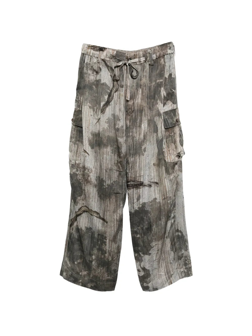 brushed-effect trousers