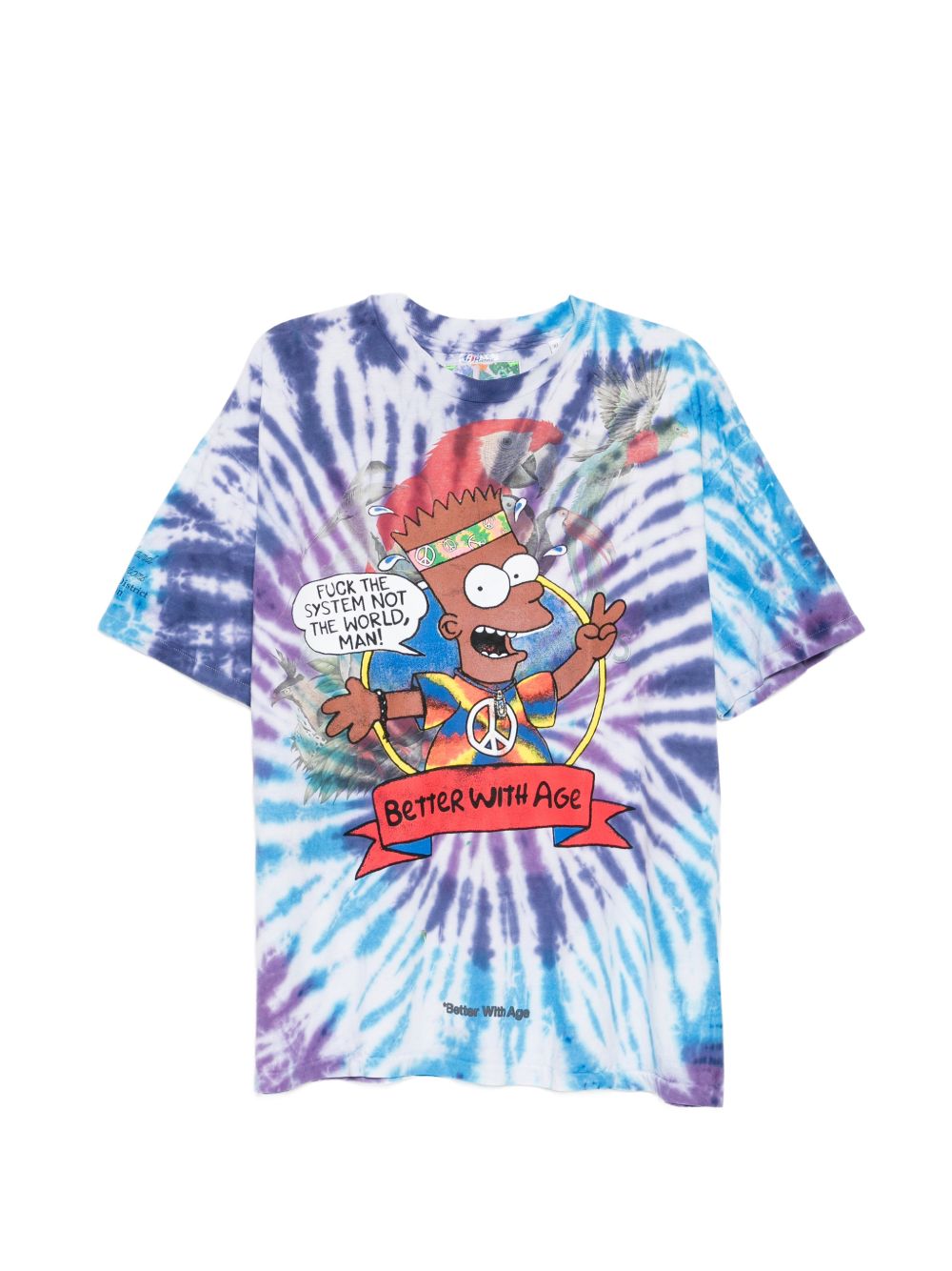 tie-dye graphic-print T-shirt
