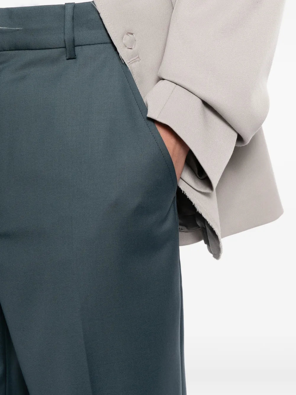 virgin-wool tailored trousers