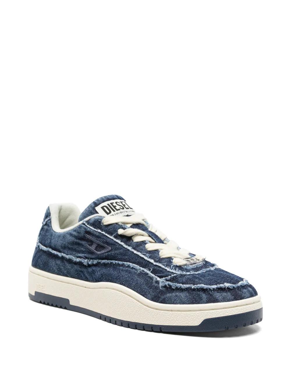 S-Tracker-D Low distressed-denim sneakers
