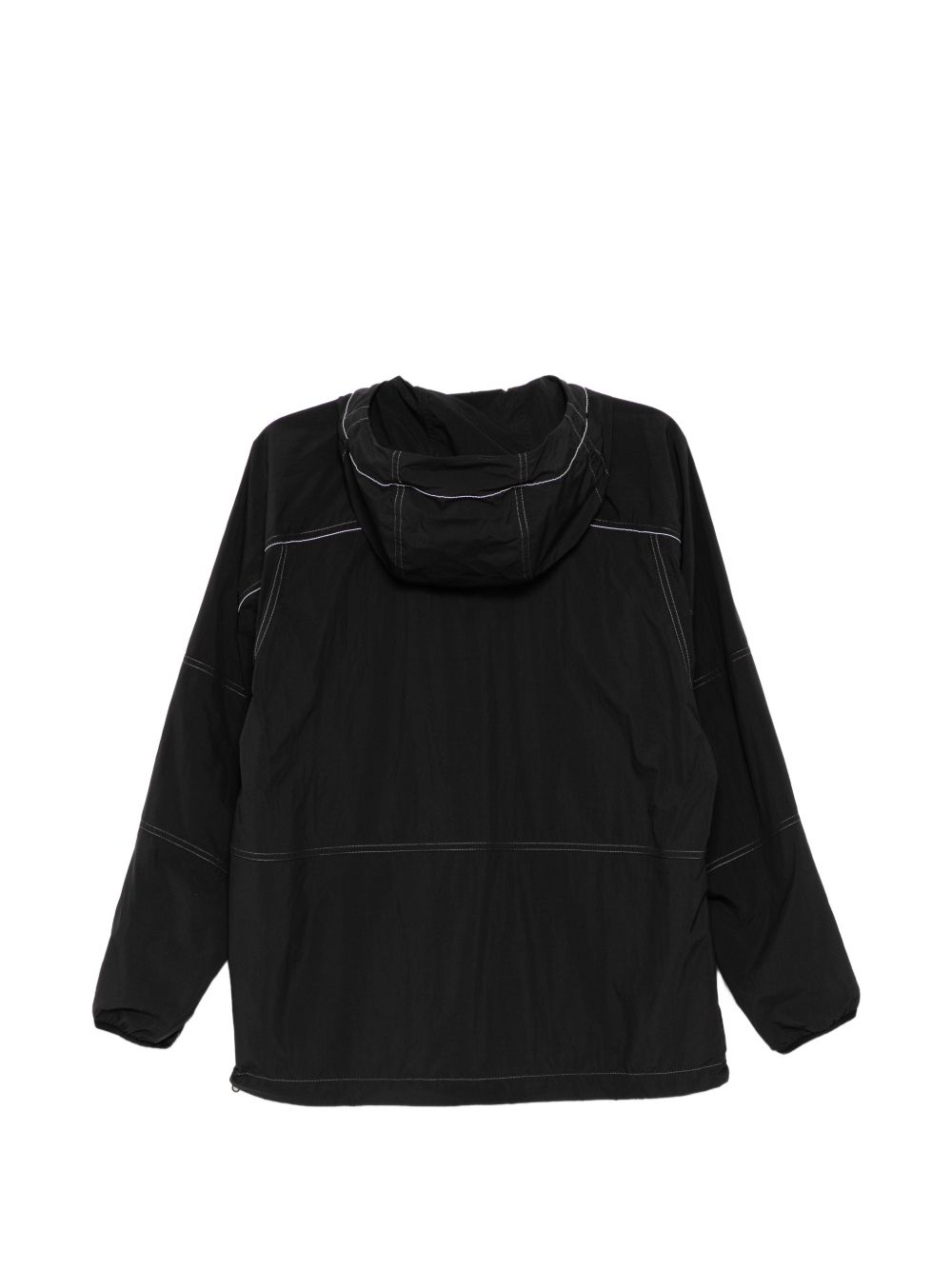 contrast-stitched logo-patch jacket