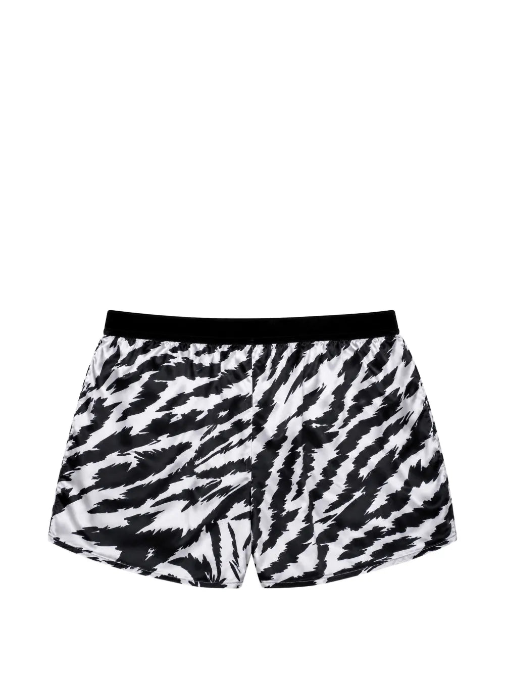 zebra-print silk-blend boxer shorts