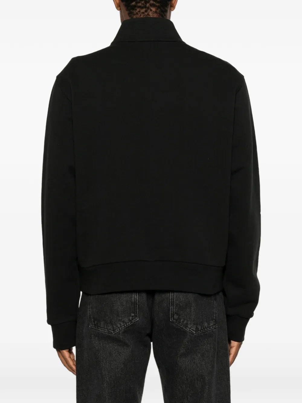 logo-patch half-zip sweatshirt