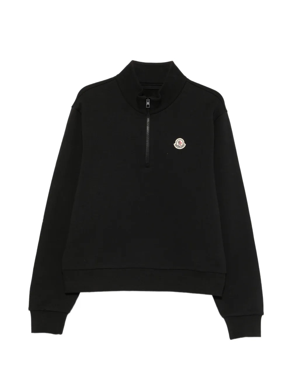 logo-patch half-zip sweatshirt