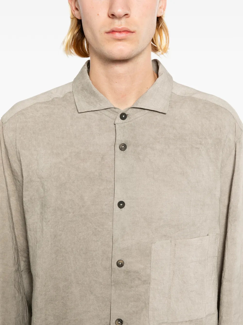 chest-pocket long-sleeve shirt