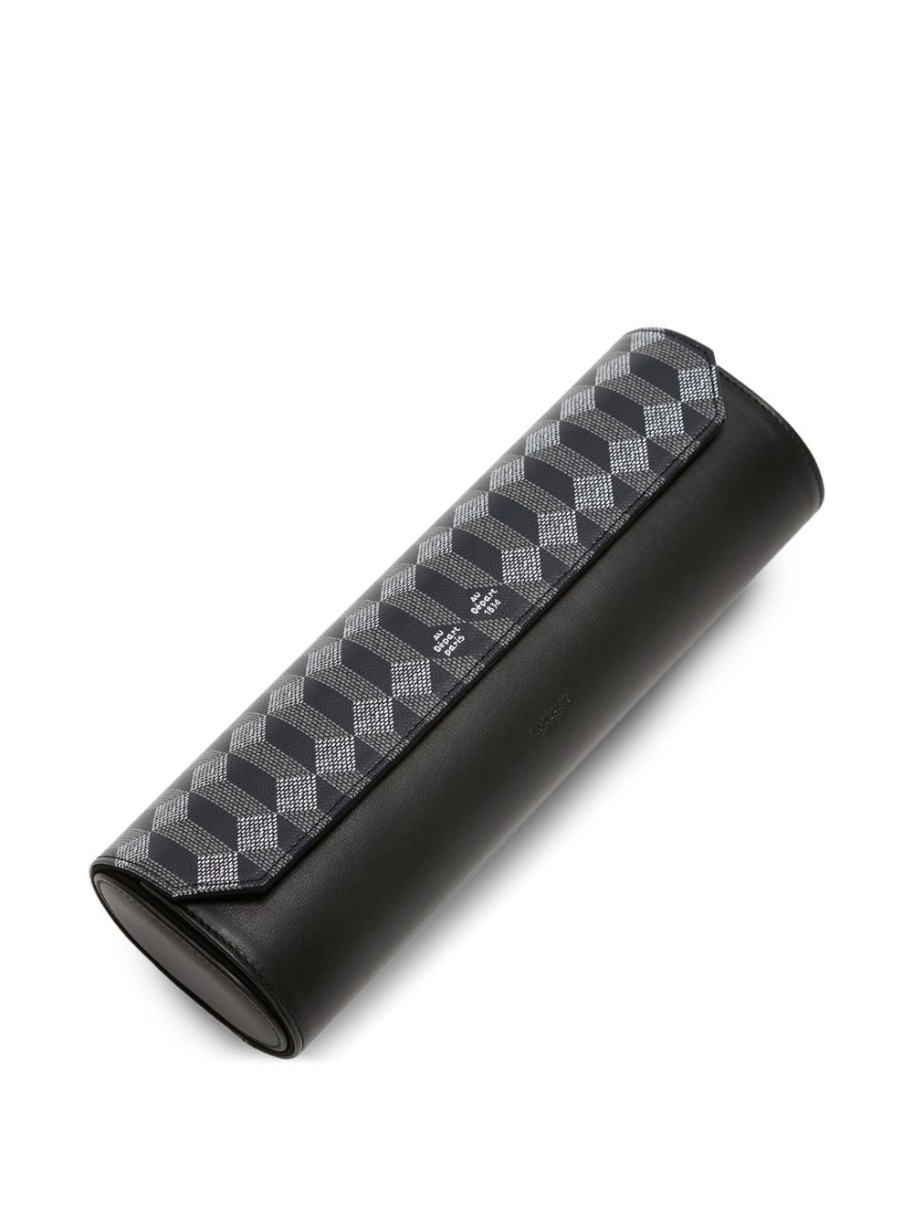 monogram-print leather watch case
