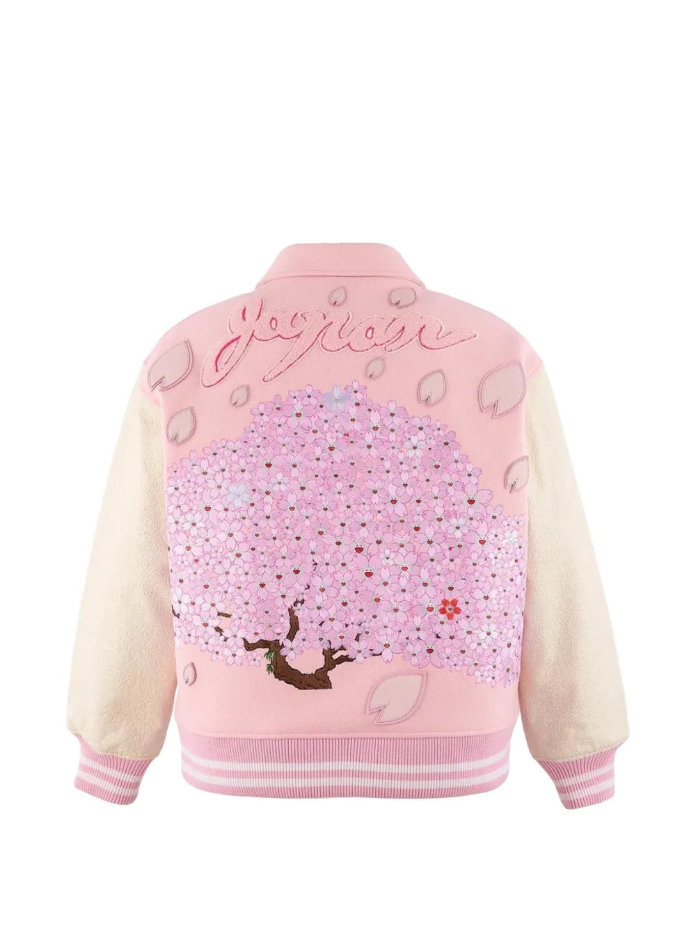 x Takashi Murakami Cherry Blossom-Embroidered Varsity Jacket