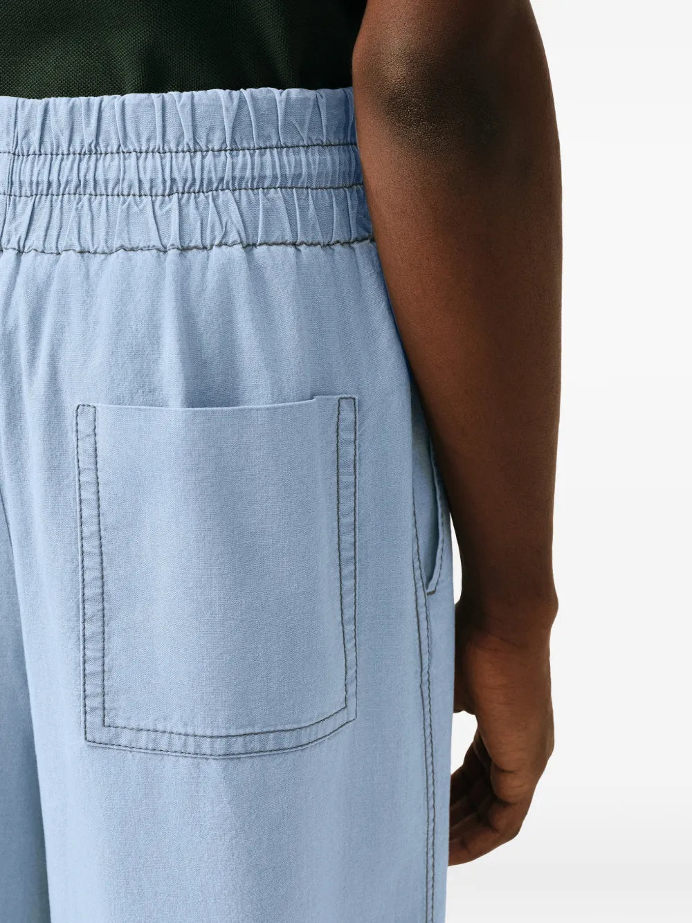 cotton elasticated large bermuda shorts