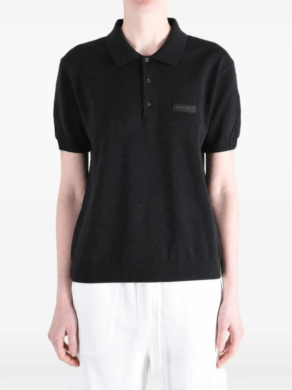 logo-patch polo shirt