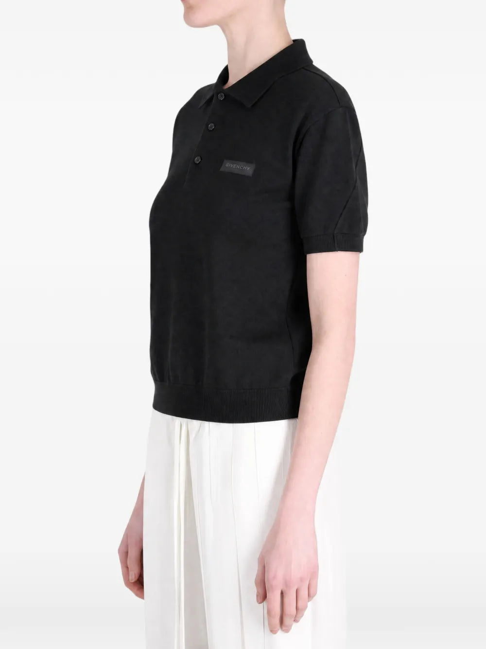 logo-patch polo shirt