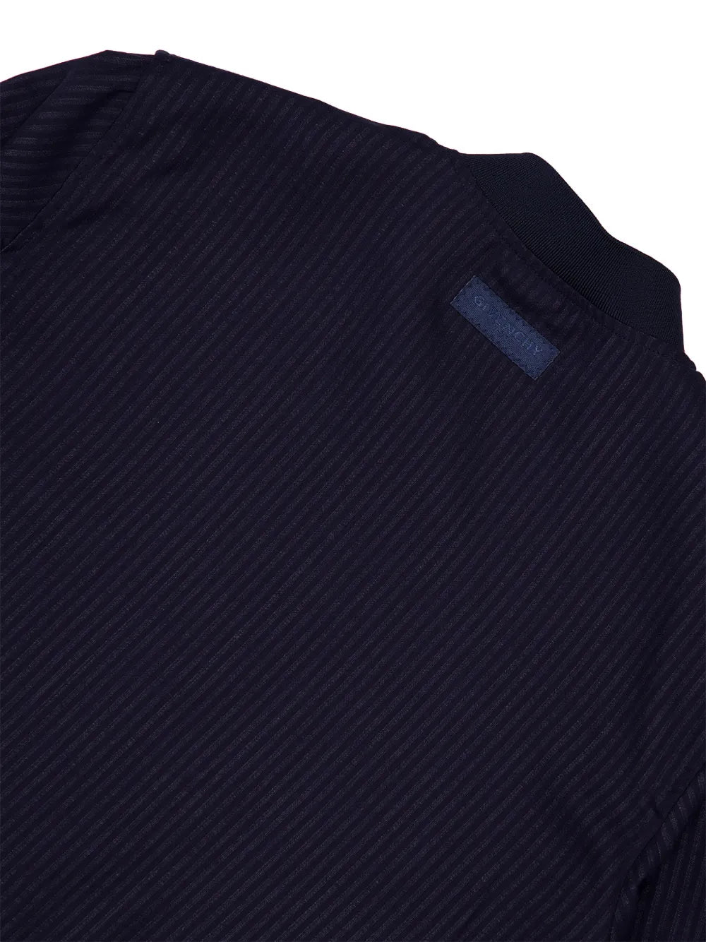pinstriped bomber jacket