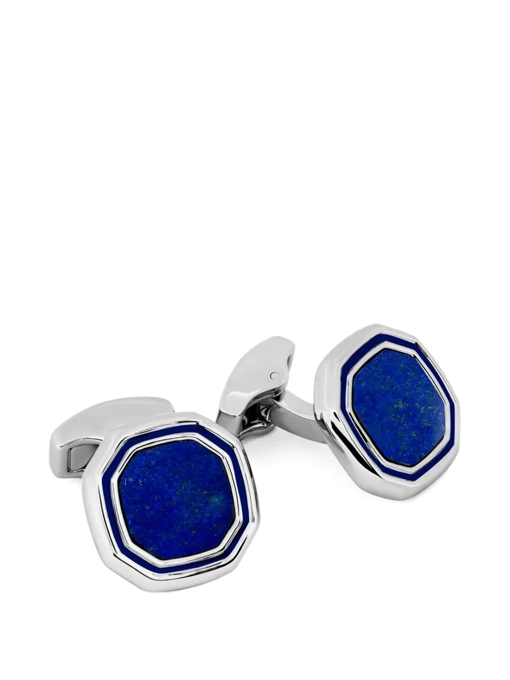 Octagonal Lapis-Inlay Cufflinks
