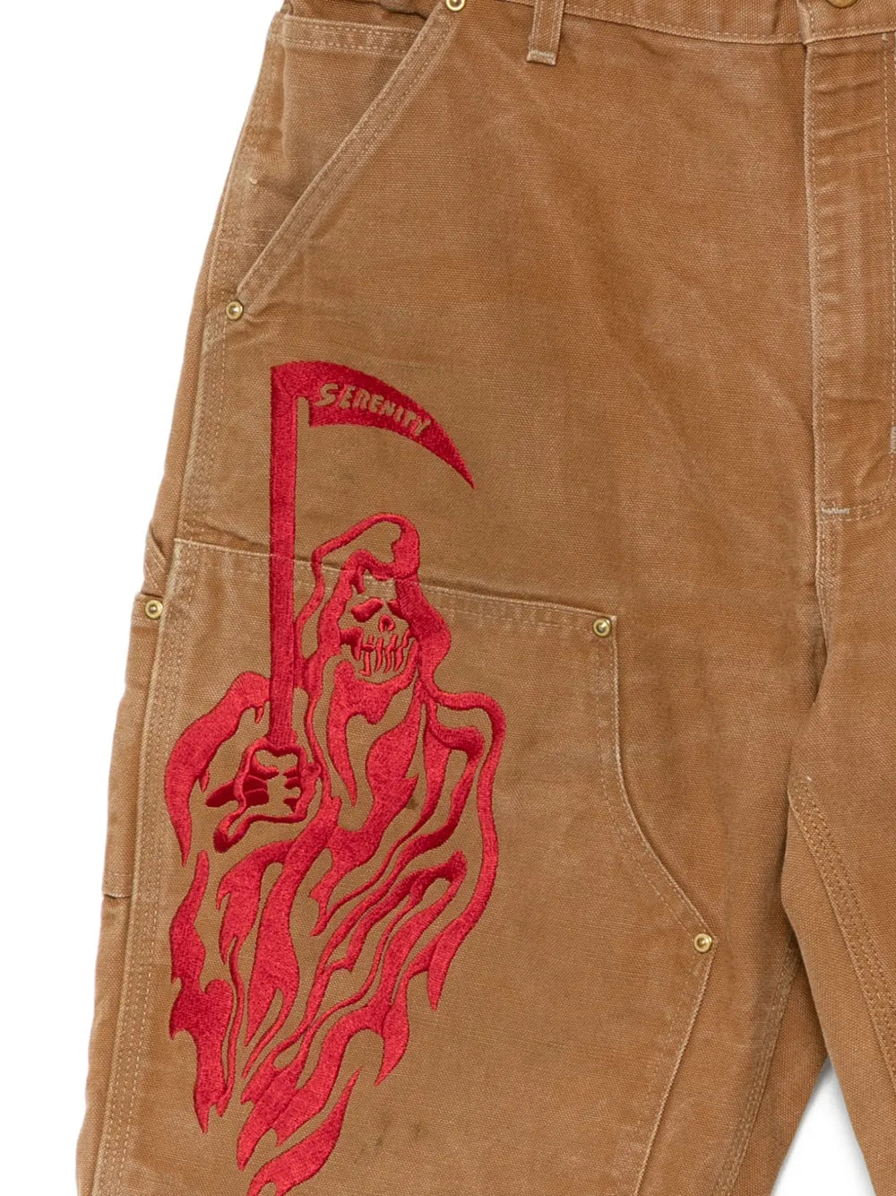 Graphic-Embroidered Shorts