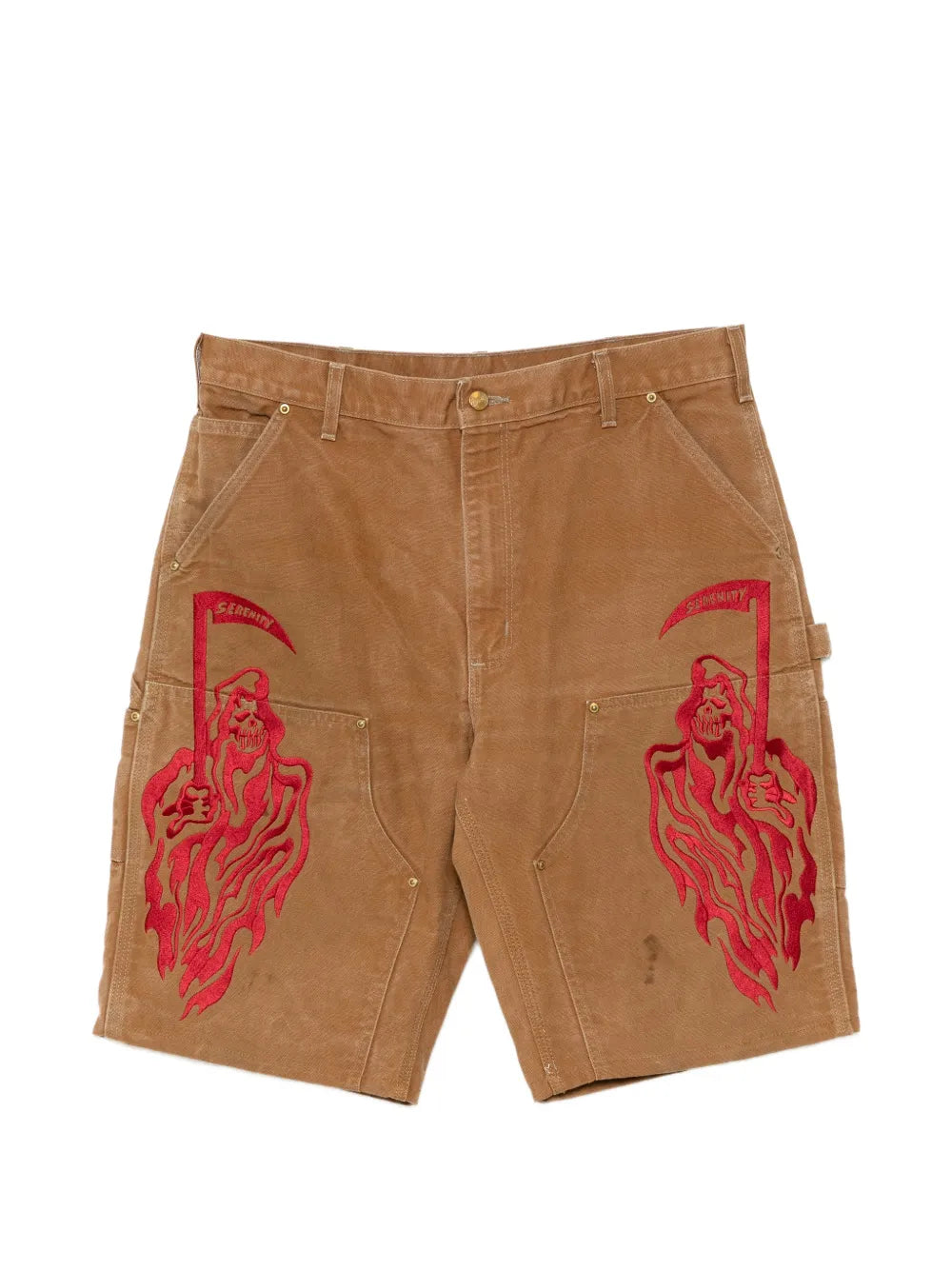 Graphic-Embroidered Shorts