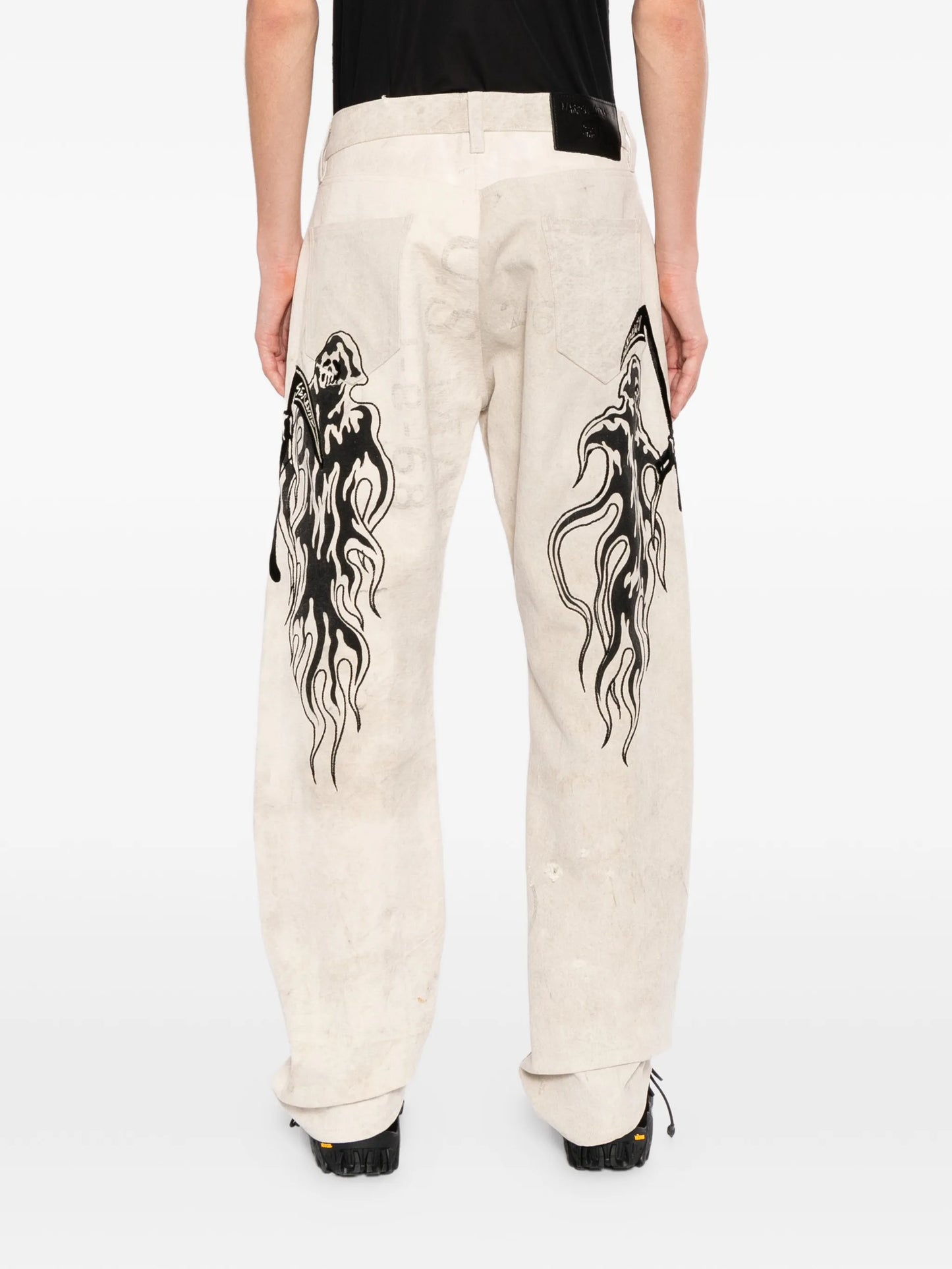 Graphic-Print Jeans