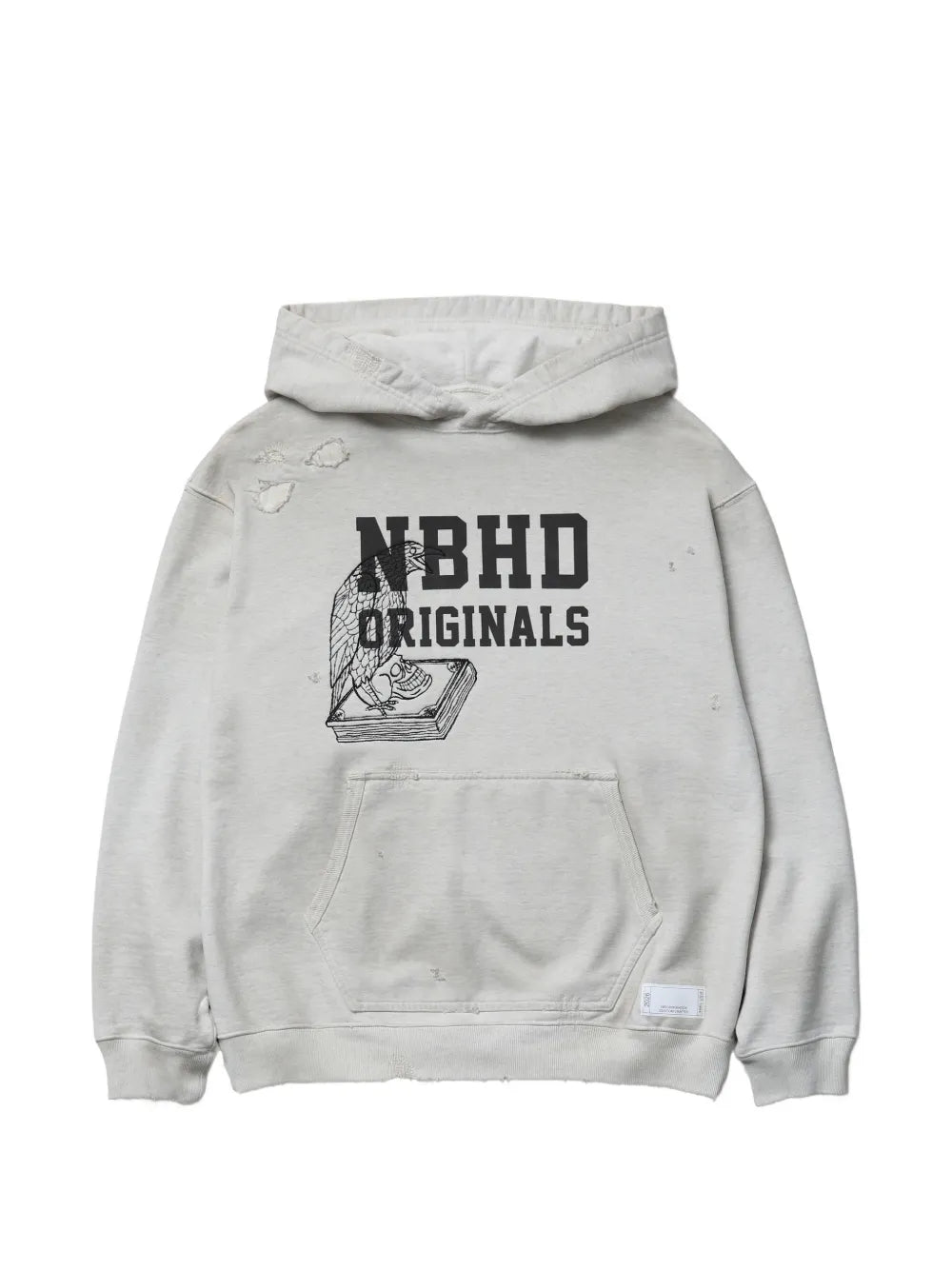 Distressed Graphic-Print Hoodie