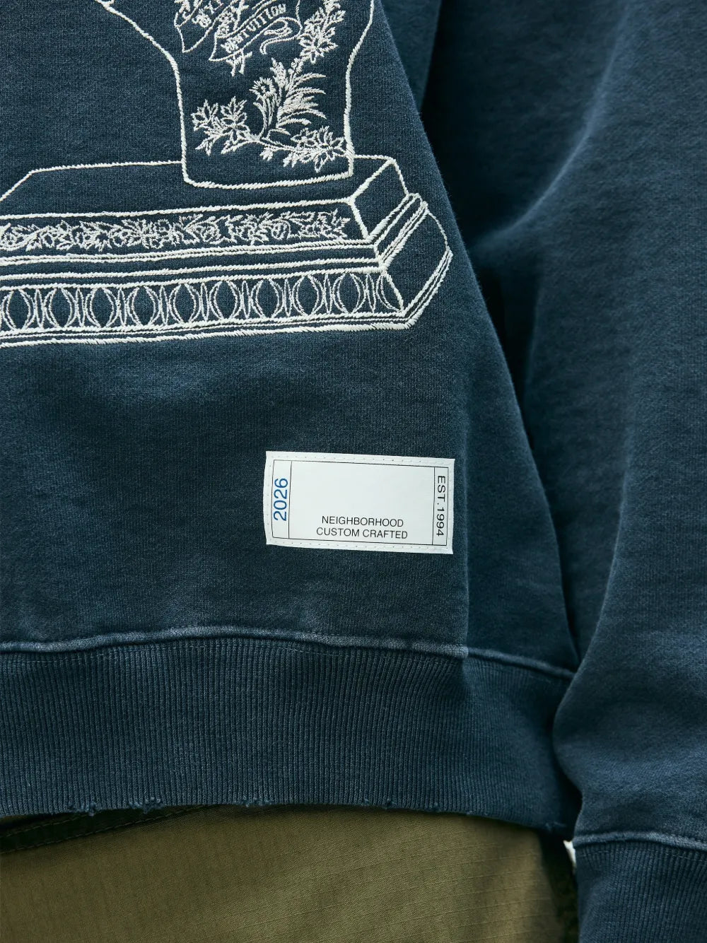 Distressed Graphic-Print Sweatshirt