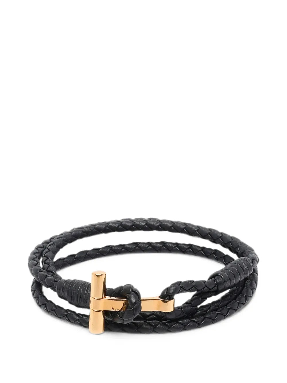 braided leather t bracelet