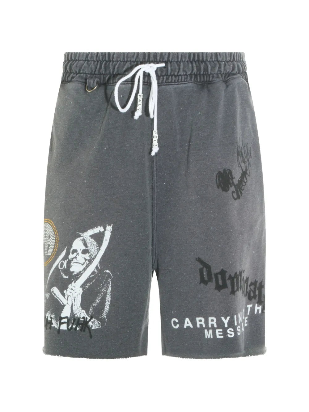 Graphic-Print Drawstring Shorts