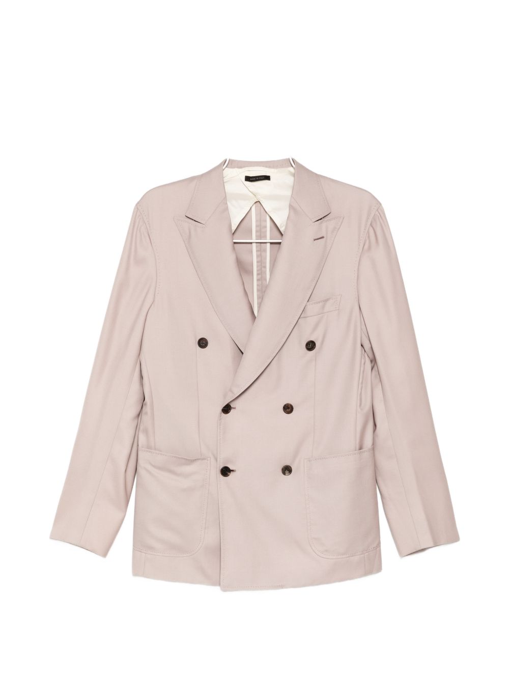 double-breasted peak-lapel jacket
