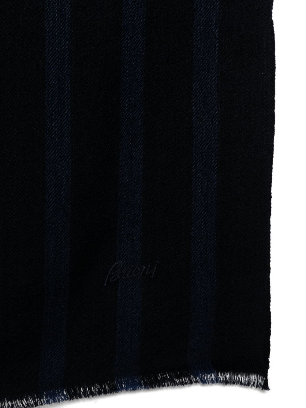 vertical-stripe frayed scarf