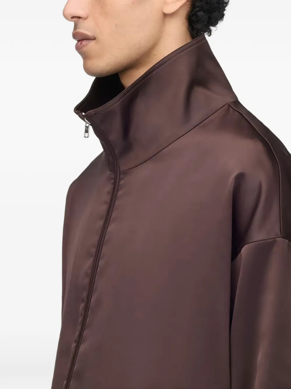 embroidered satin jacket