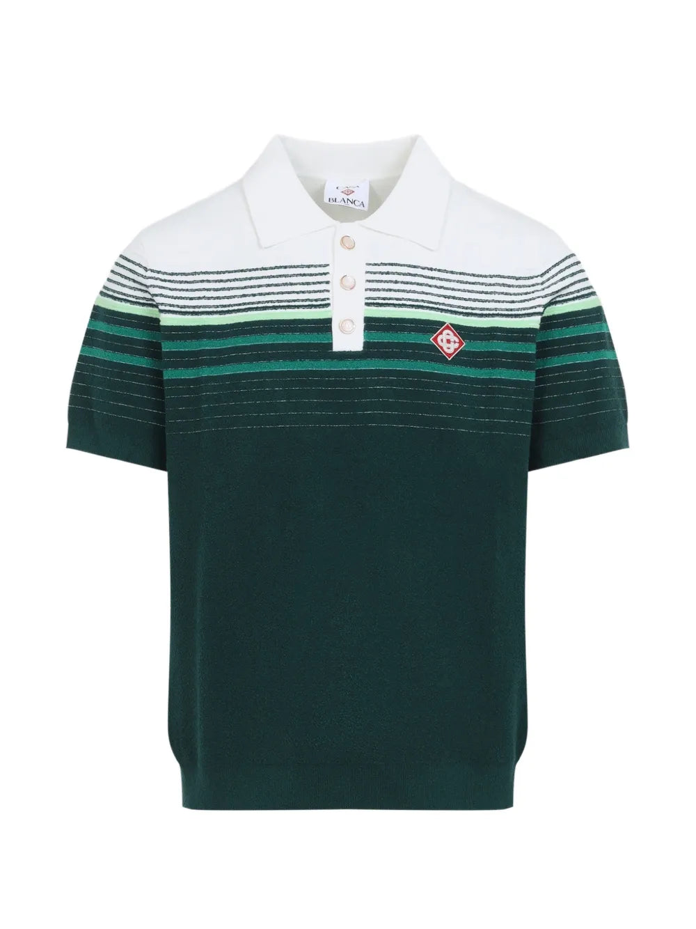boucle stripe short sleeve polo shirt