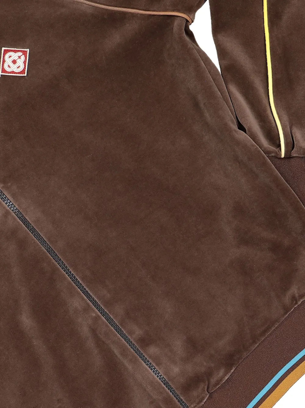 Velour logo-patch velour jacket