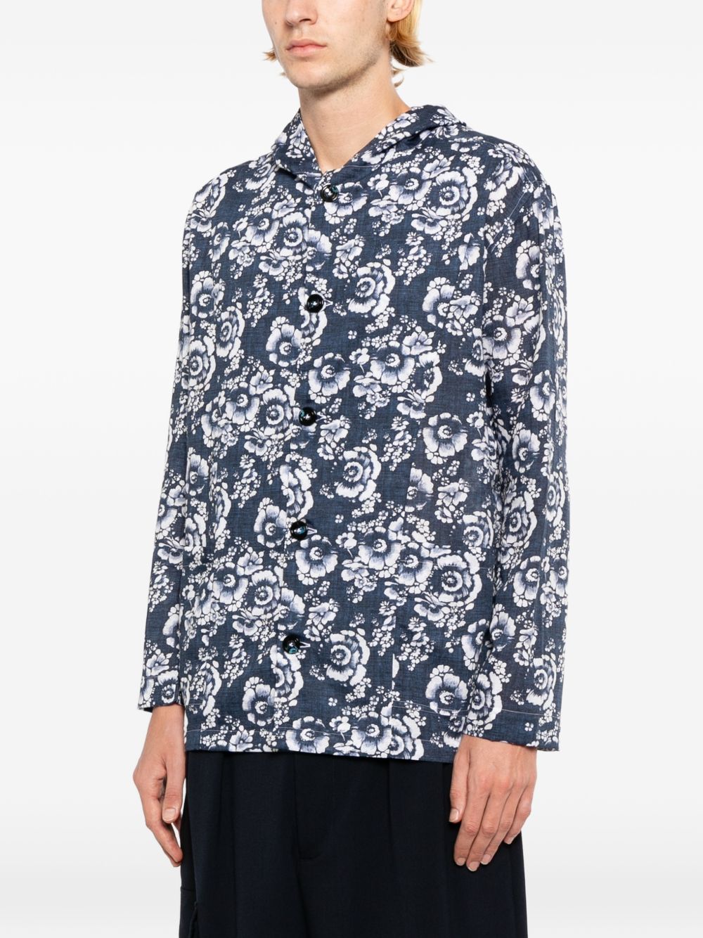floral-print shirt