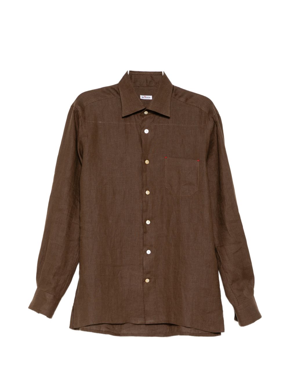 linen patch-pocket shirt