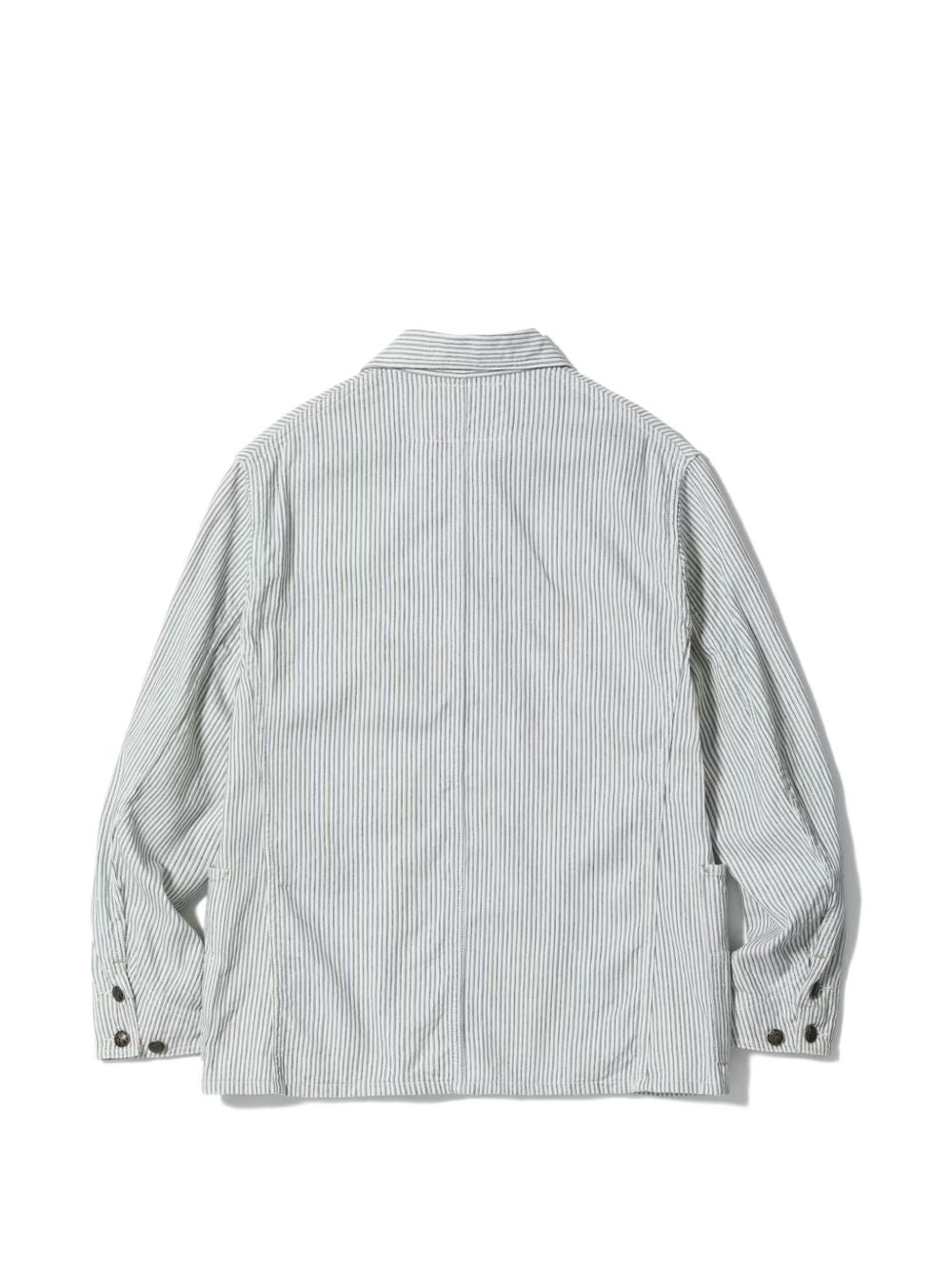 Fiction Romance button-down striped cotton overshirt