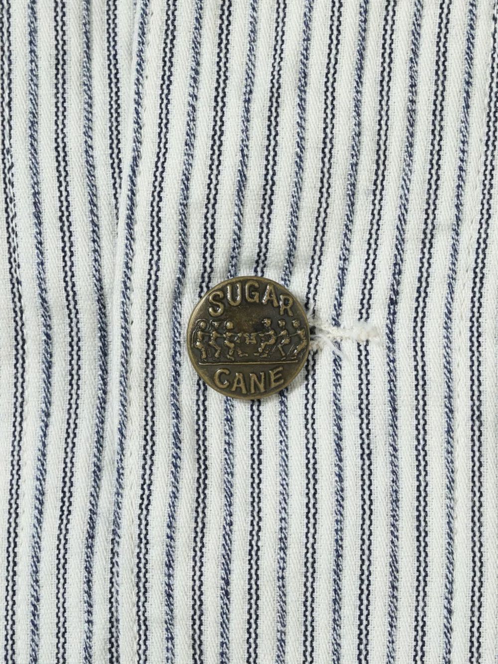 Fiction Romance button-down striped cotton overshirt